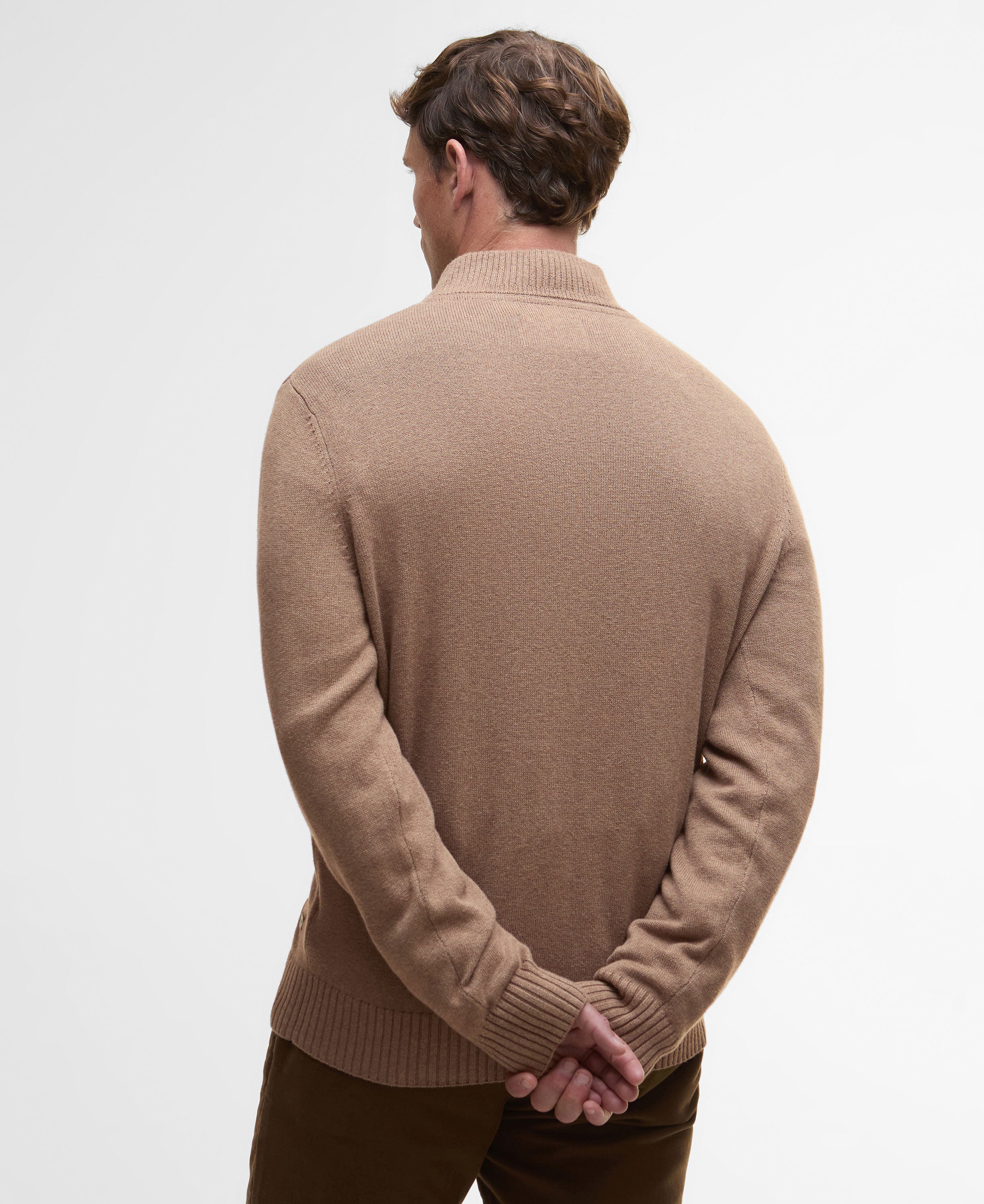Kelson Half Zip Knitted Jumper - Stone
