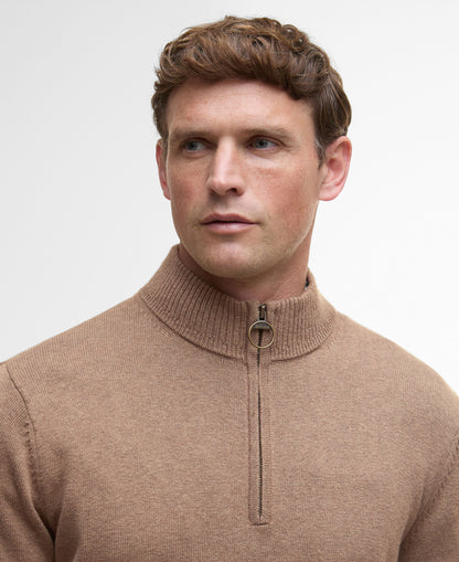 Kelson Half Zip Knitted Jumper - Stone