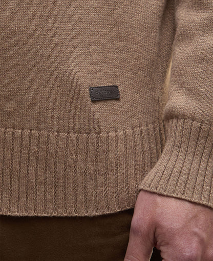 Kelson Half Zip Knitted Jumper - Stone