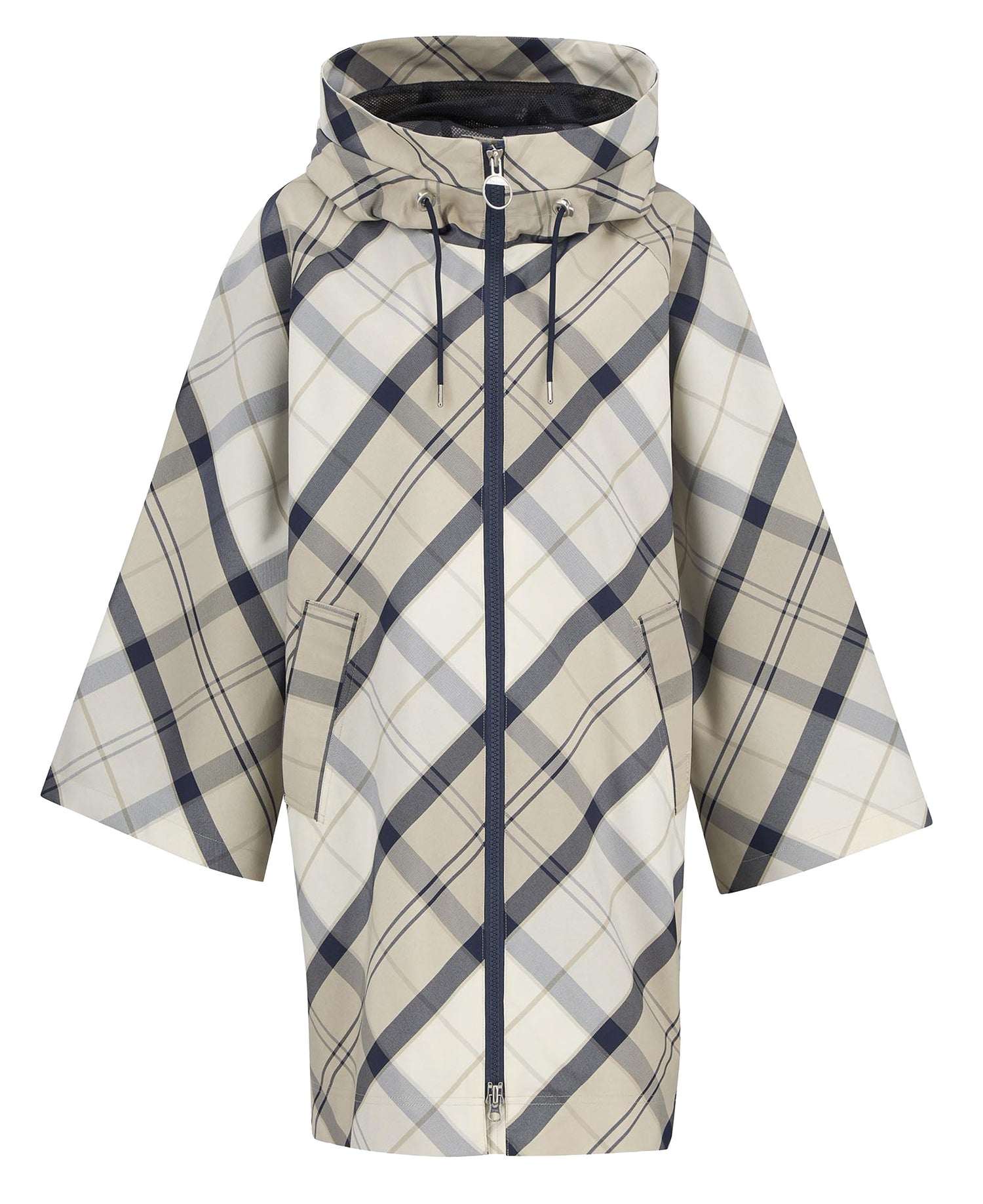 Kinsale Tartan Showerproof Cape - Dress Navy Tartan