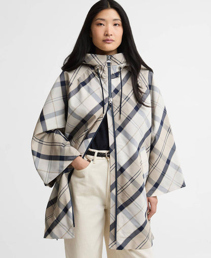 Kinsale Tartan Showerproof Cape - Dress Navy Tartan