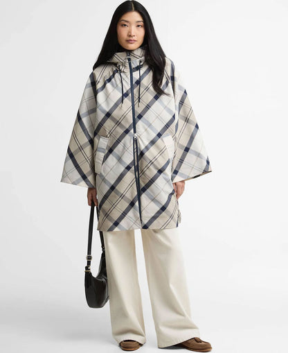Kinsale Tartan Showerproof Cape - Dress Navy Tartan