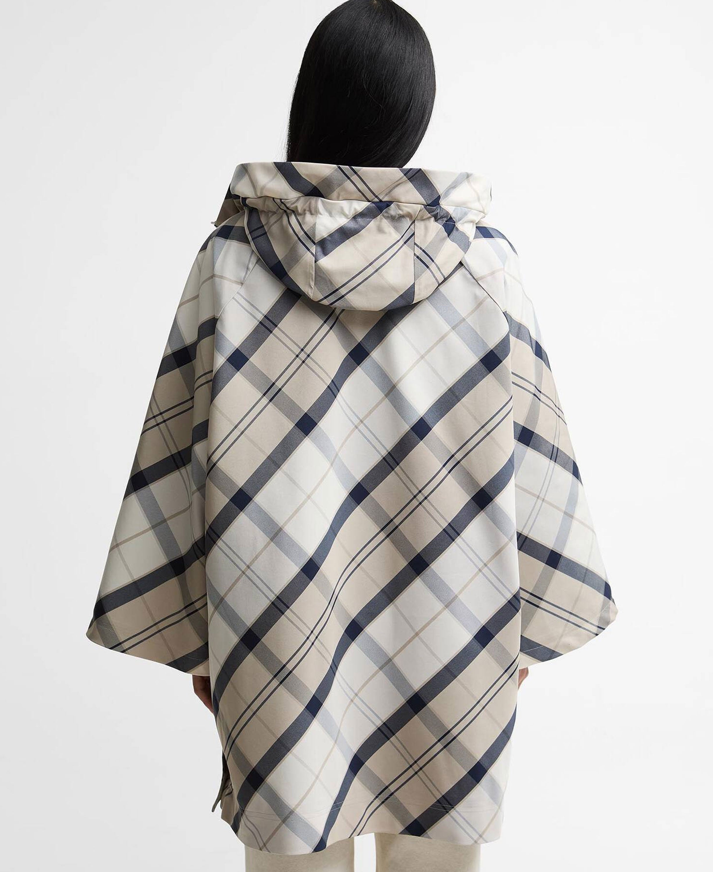 Kinsale Tartan Showerproof Cape - Dress Navy Tartan