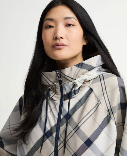 Kinsale Tartan Showerproof Cape - Dress Navy Tartan