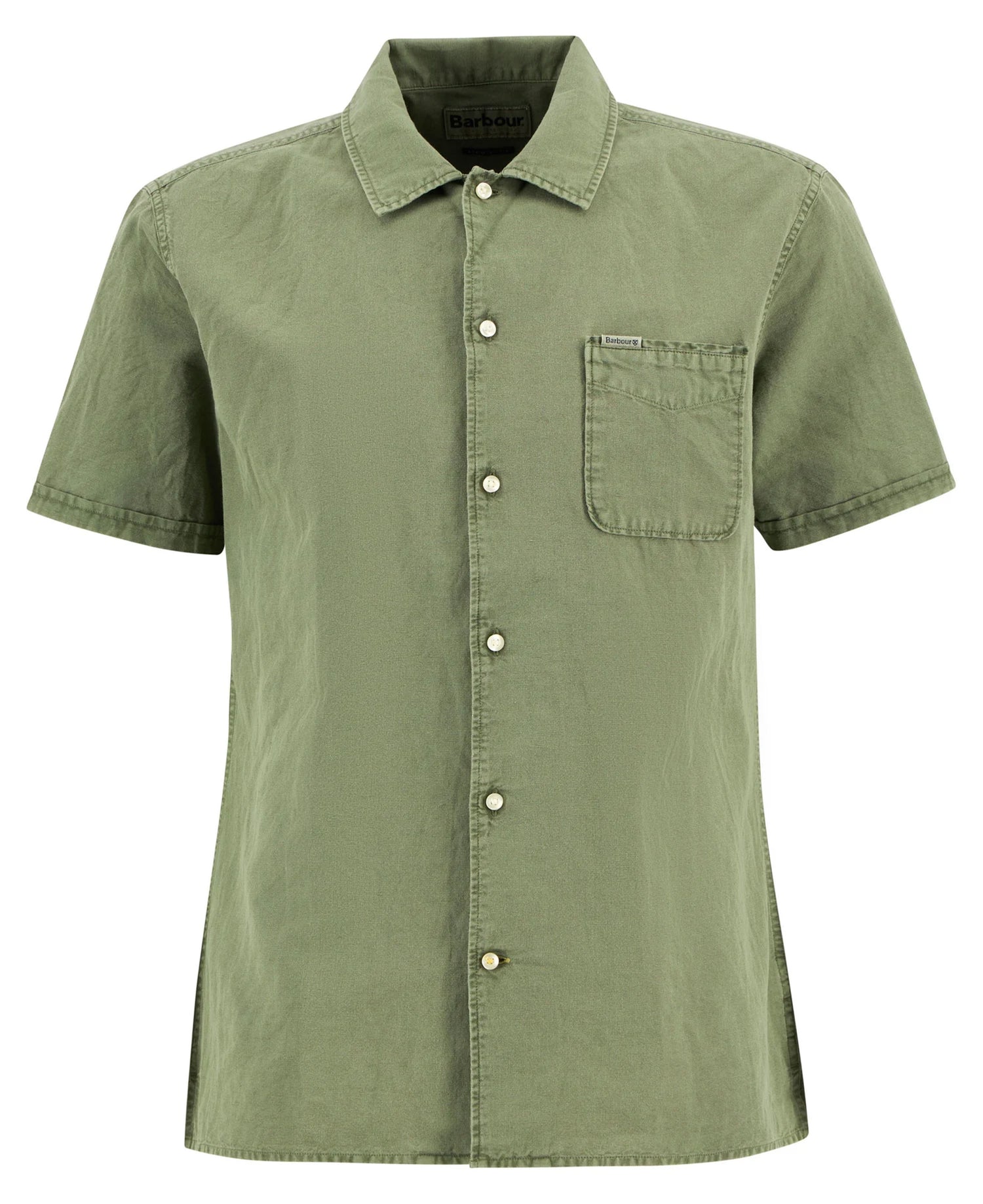 Landkey Overdyed Summer Fit Shirt - Olive