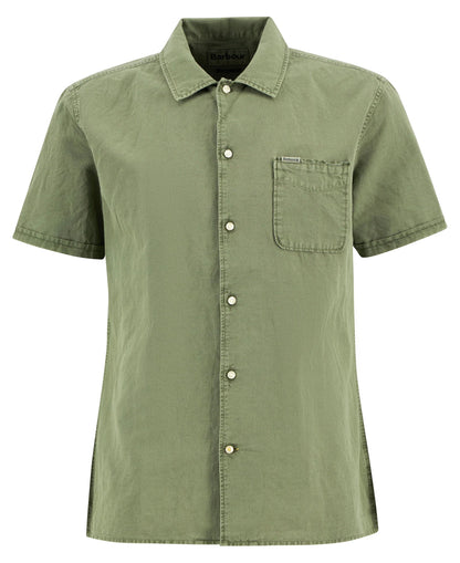Landkey Overdyed Summer Fit Shirt - Olive