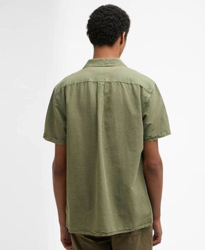 Landkey Overdyed Summer Fit Shirt - Olive