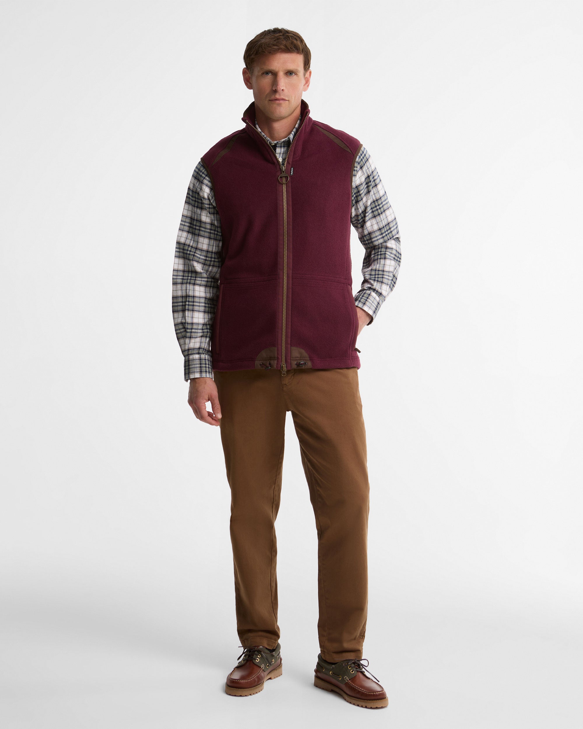 Langdale Fleece Gilet - Dark Bordeaux
