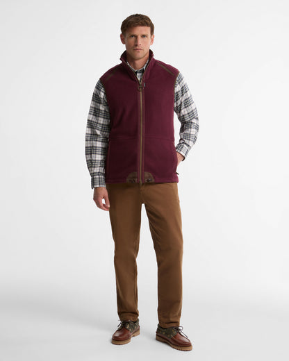 Langdale Fleece Gilet - Dark Bordeaux