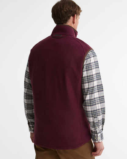 Langdale Fleece Gilet - Dark Bordeaux