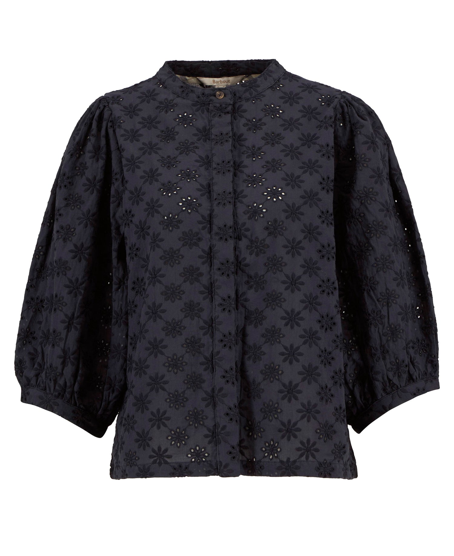 Layla Broderie Anglaise Shirt - Dark Navy