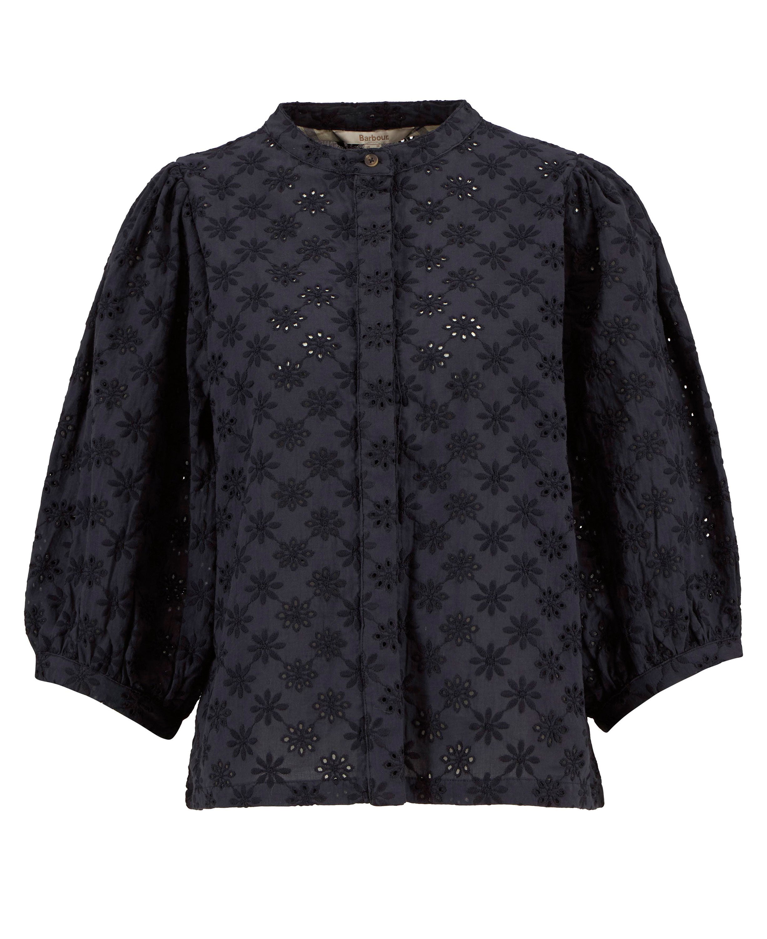 Layla Broderie Anglaise Shirt - Dark Navy
