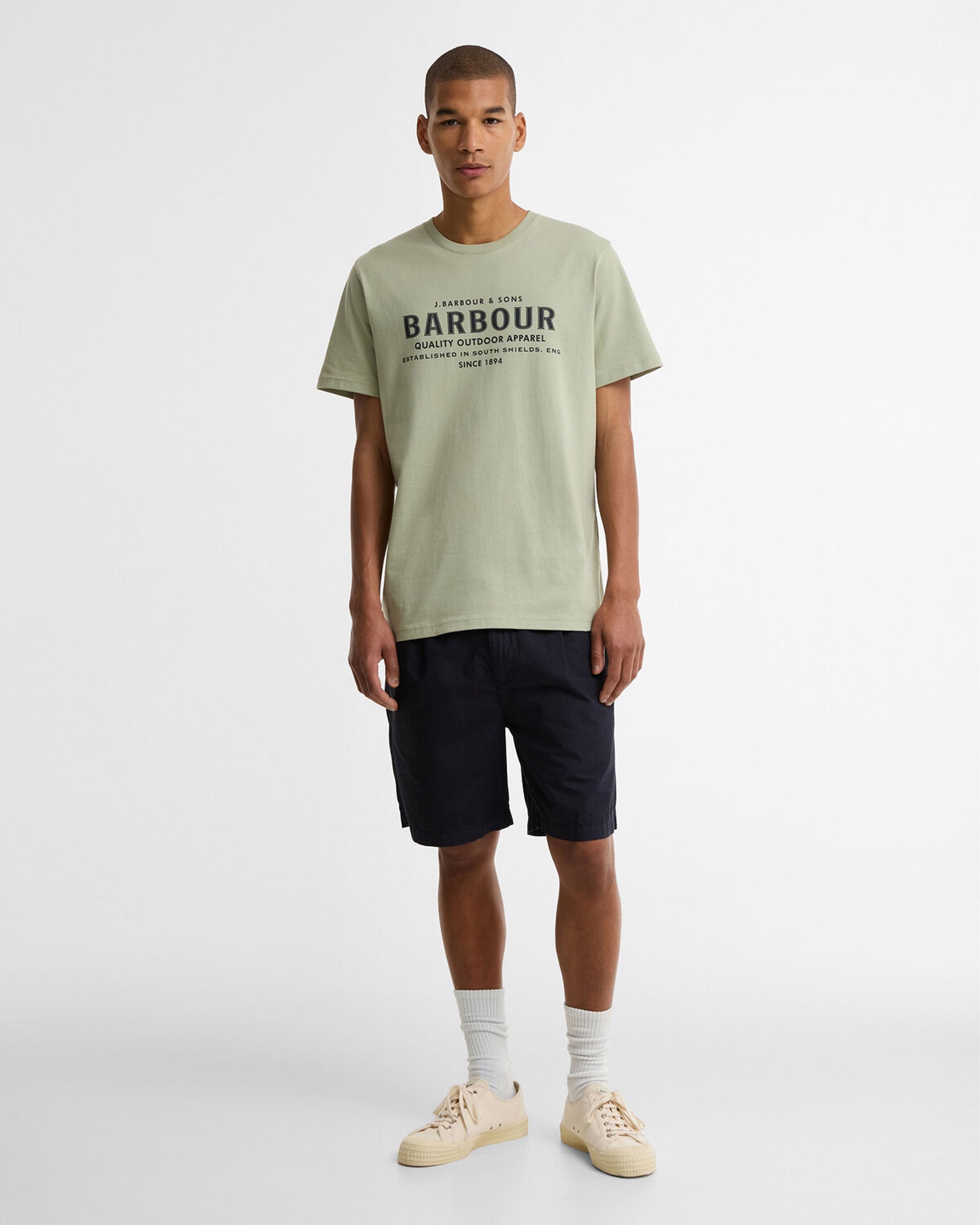 Moorside Logo Tailored T-Shirt - Mineral Green