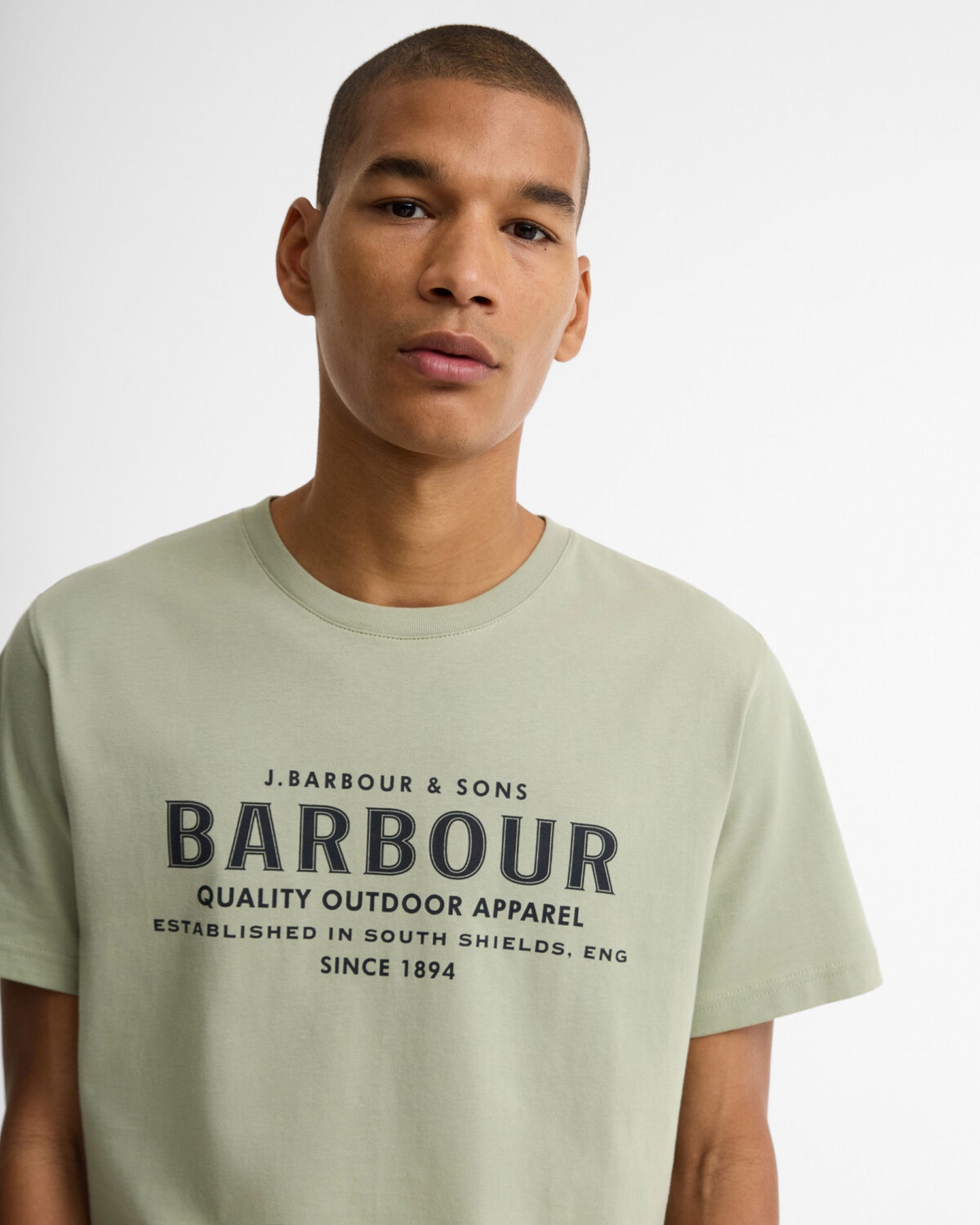 Moorside Logo Tailored T-Shirt - Mineral Green