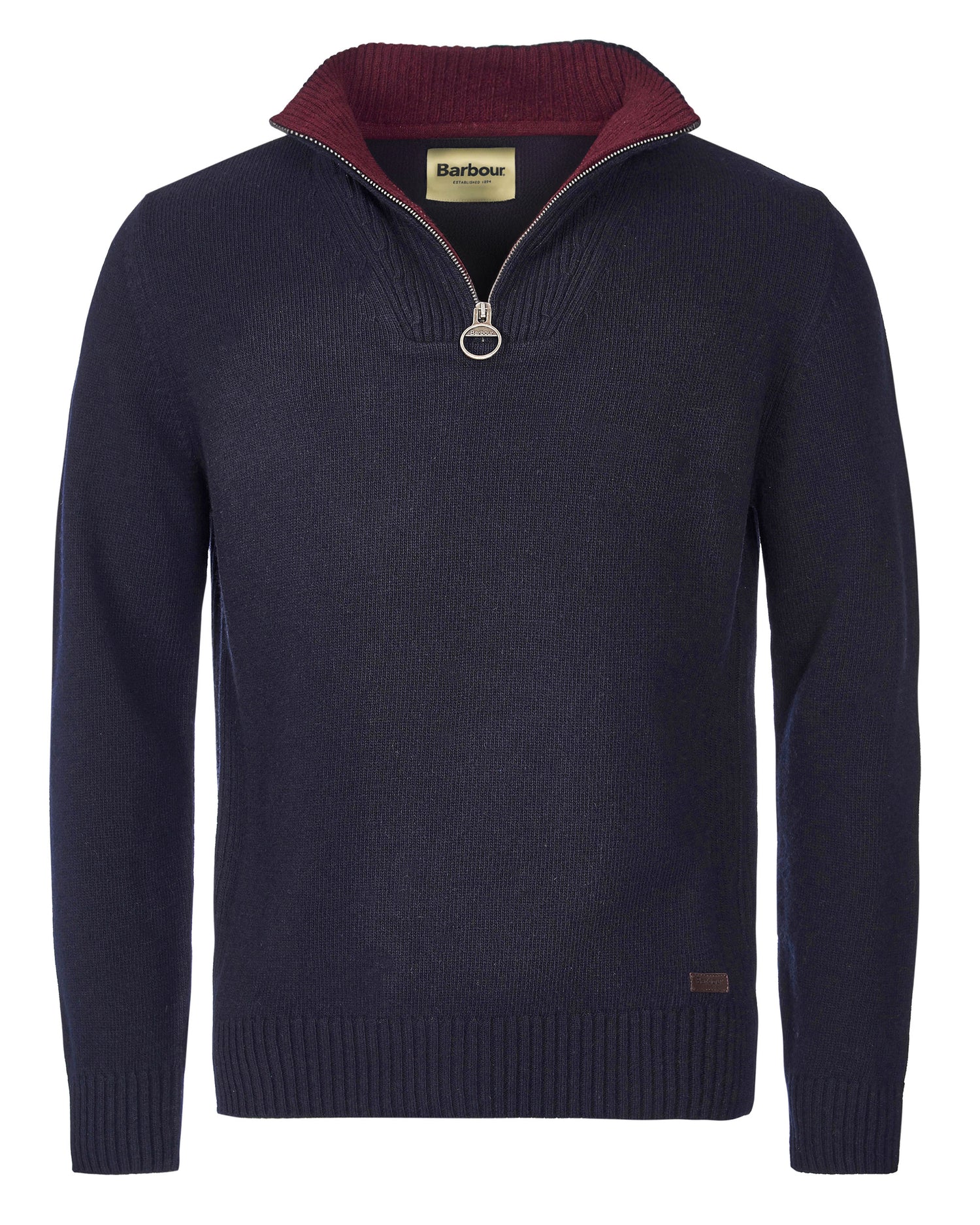 Nelson Essential Half Zip Knitted Jumper - Navy