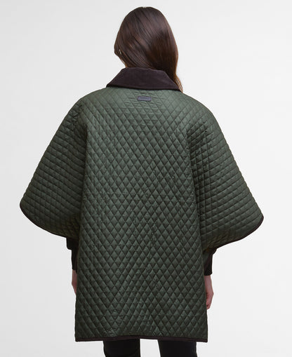Oakham Quilted Cape - Olive