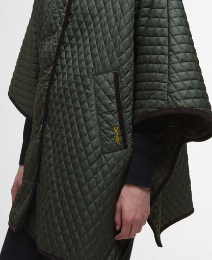 Oakham Quilted Cape - Olive