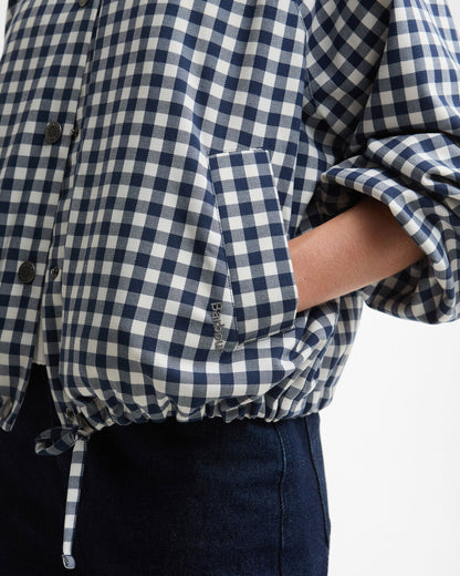 Ovingham Casual Jacket - Gingham Navy/ Neutral
