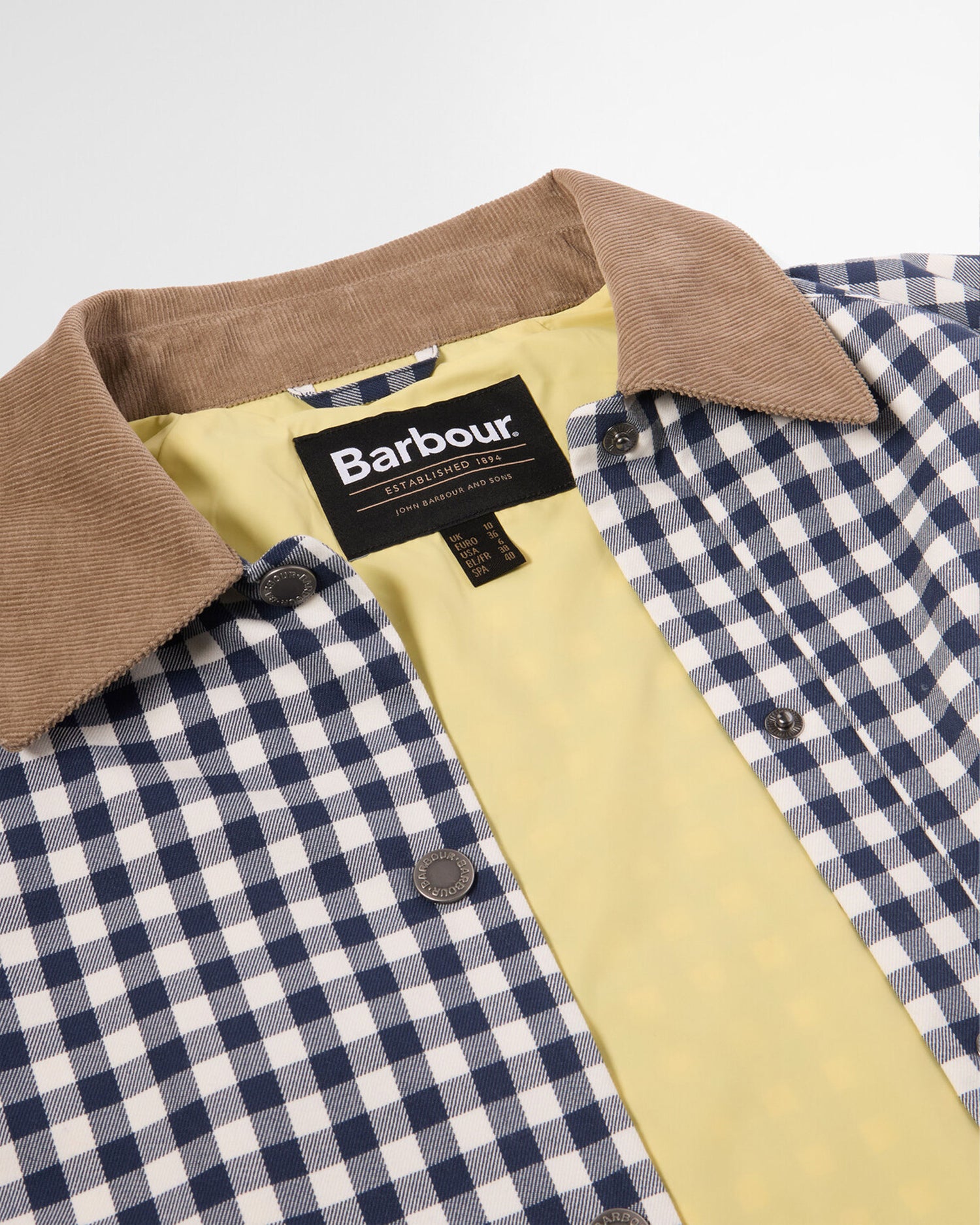 Ovingham Casual Jacket - Gingham Navy/ Neutral