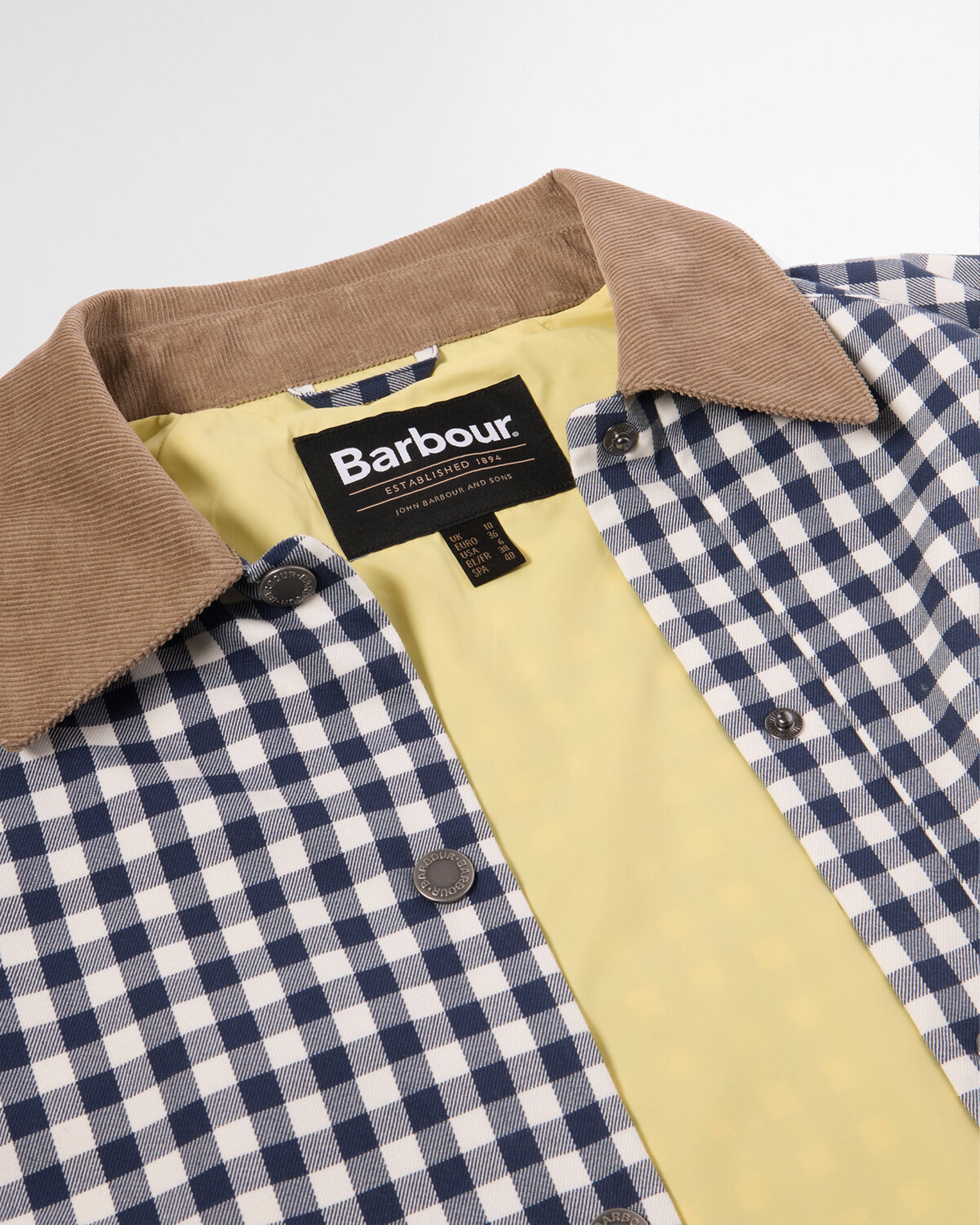 Ovingham Casual Jacket - Gingham Navy/ Neutral
