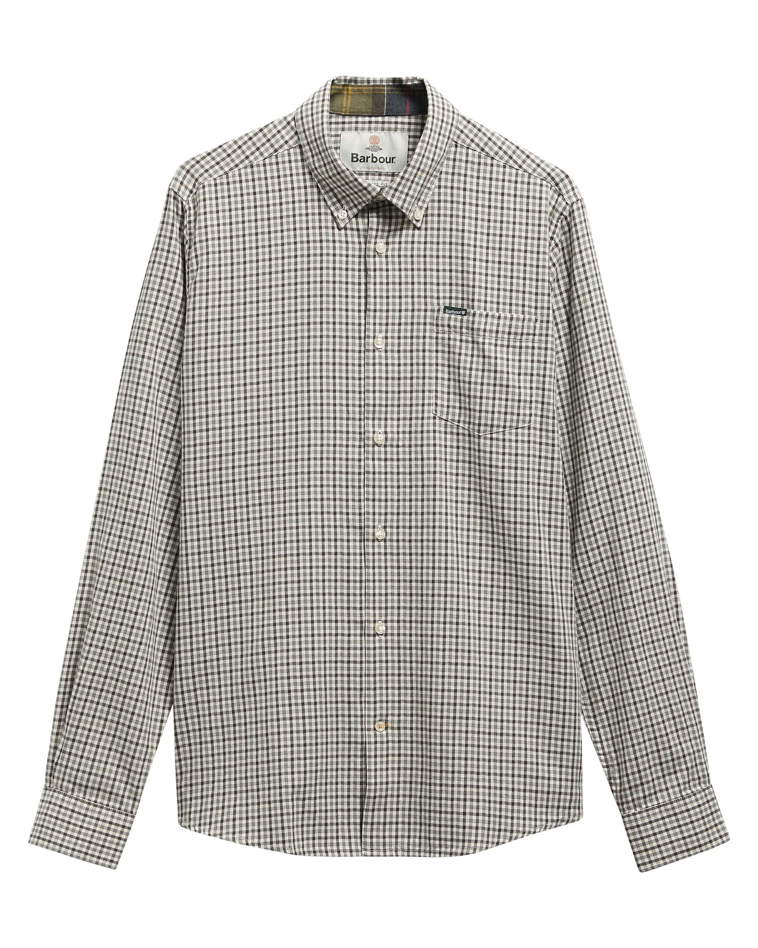Padshaw Tailored Gingham Shirt - Olive