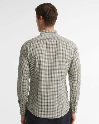 Padshaw Tailored Gingham Shirt - Olive