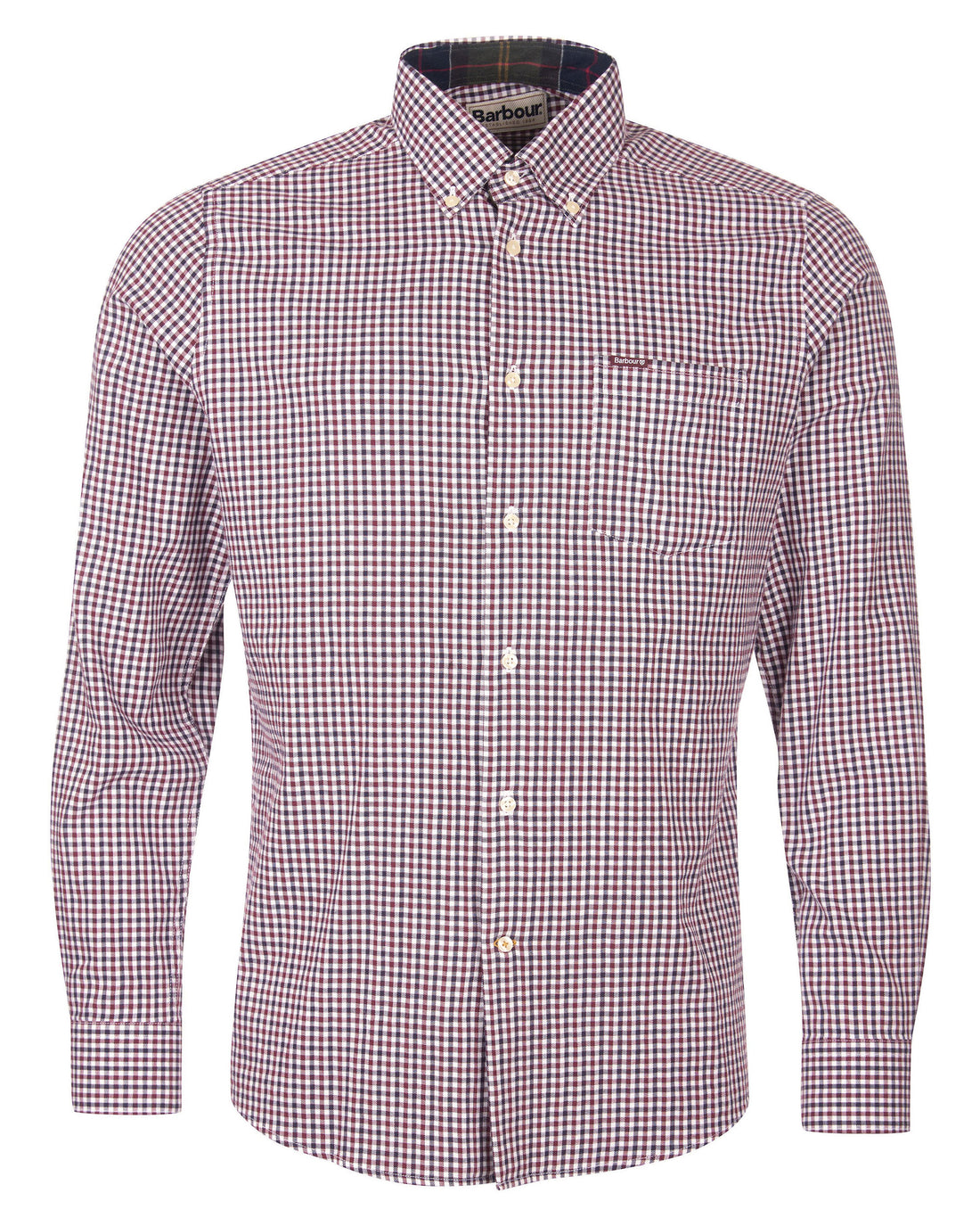 Padshaw Tailored Gingham Shirt - Rich Red