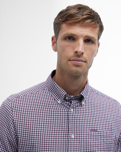 Padshaw Tailored Gingham Shirt - Rich Red