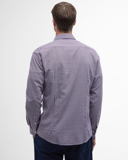Padshaw Tailored Gingham Shirt - Rich Red
