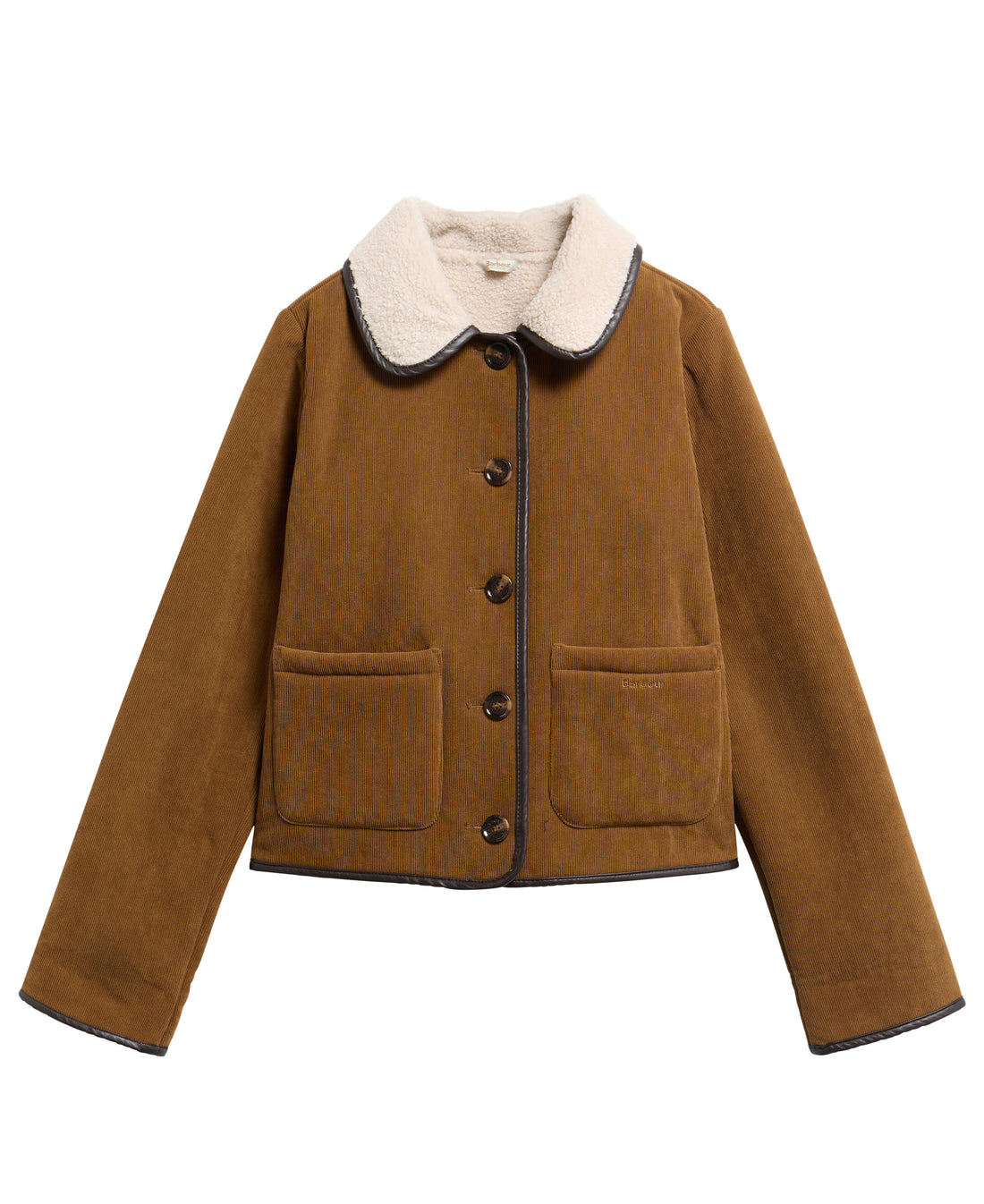 Penny Fleece Casual Jacket - Tan/Ecru