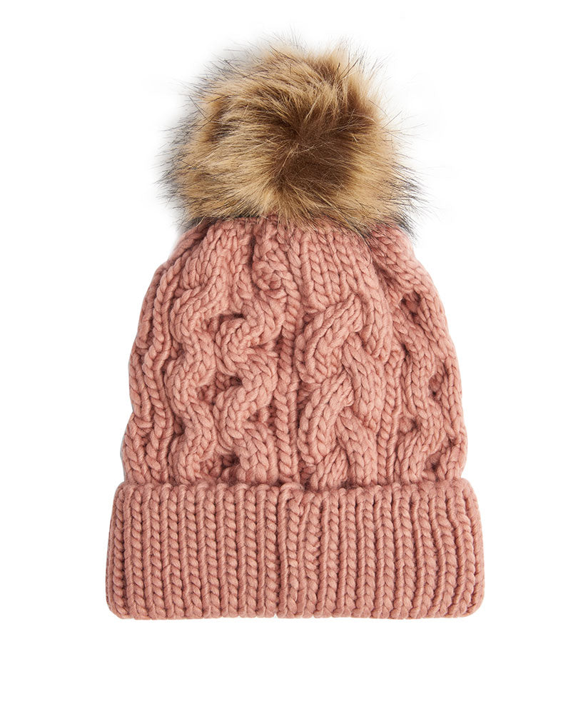 Penshaw Cable Beanie - Dusty Rose