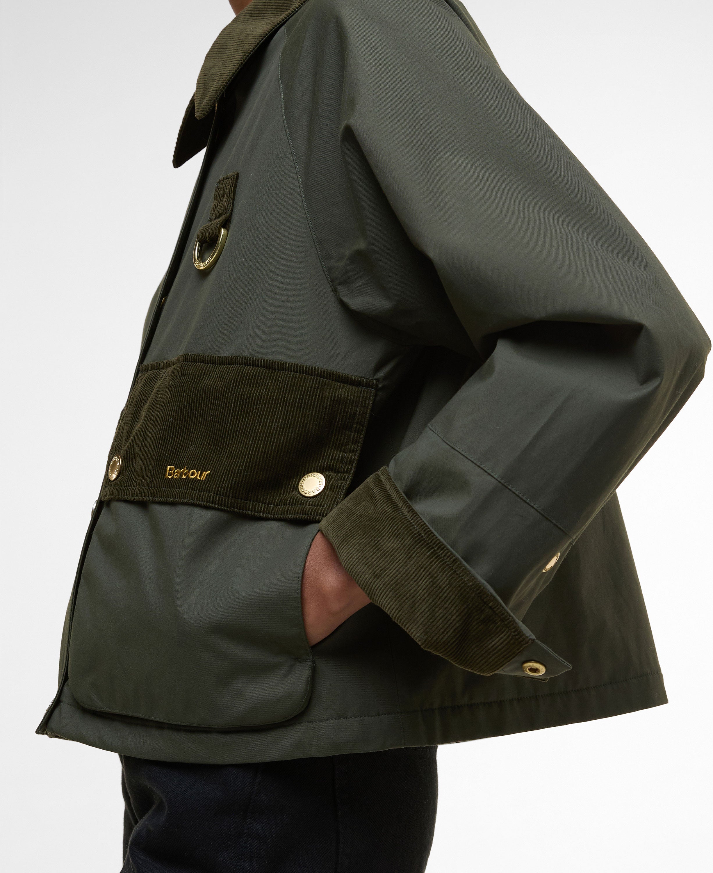 Phoebe Casual Jacket - Olive/Brown