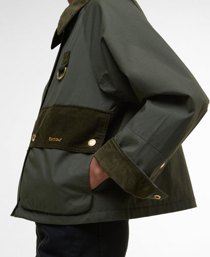 Phoebe Casual Jacket - Olive/Brown