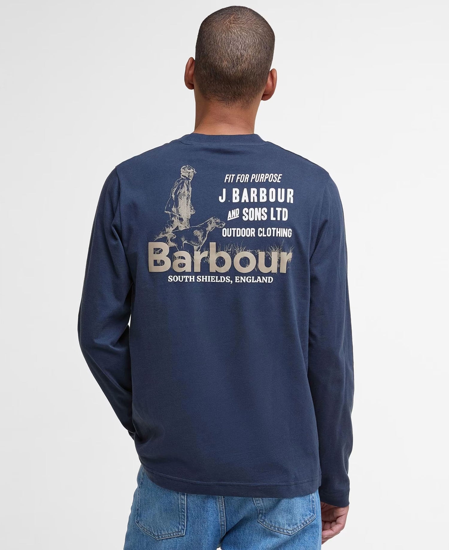 Pointer Long Sleeve Graphic T-Shirt - Navy