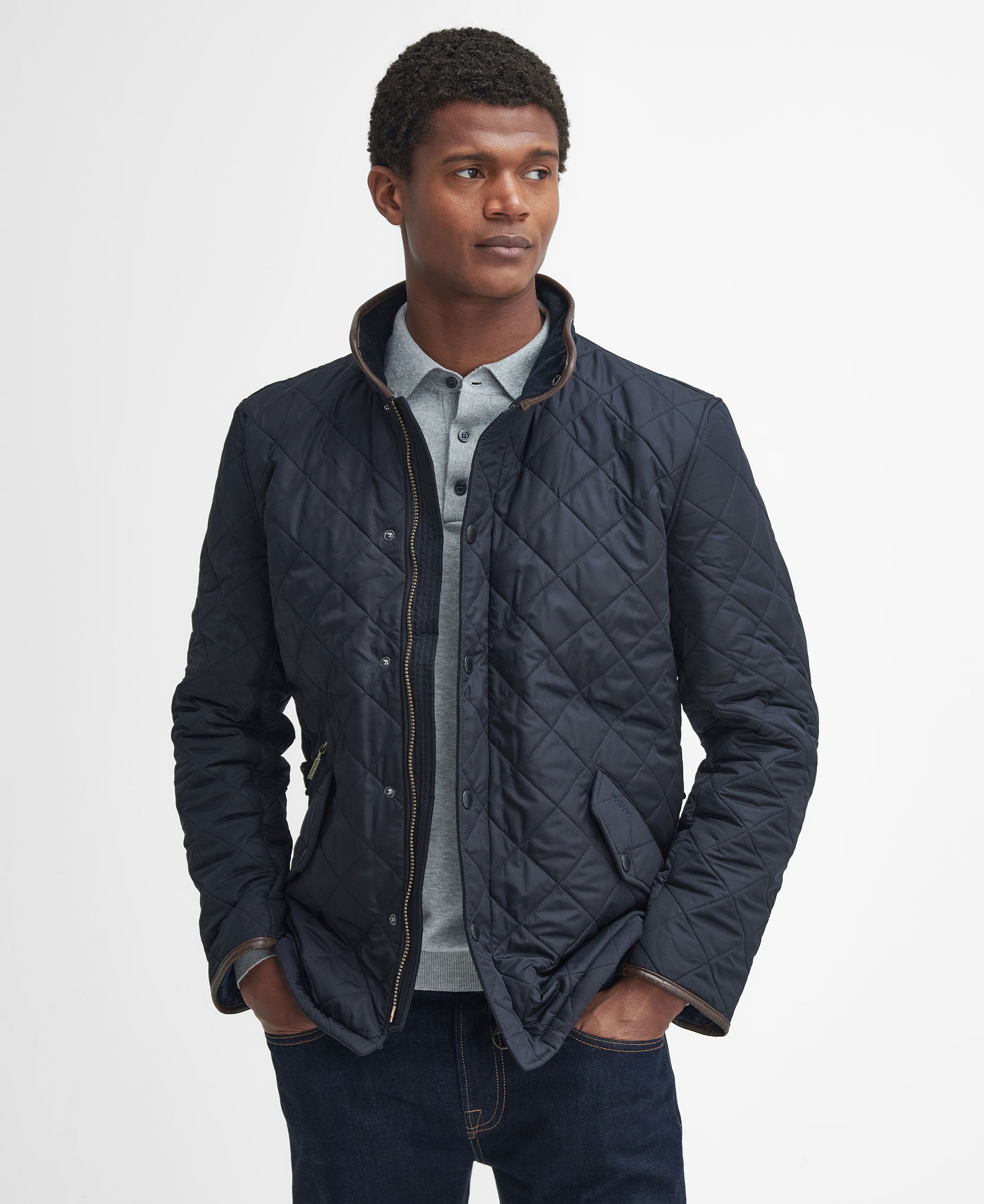 Landmark Barbour Powell Quilted Jacket in Navy