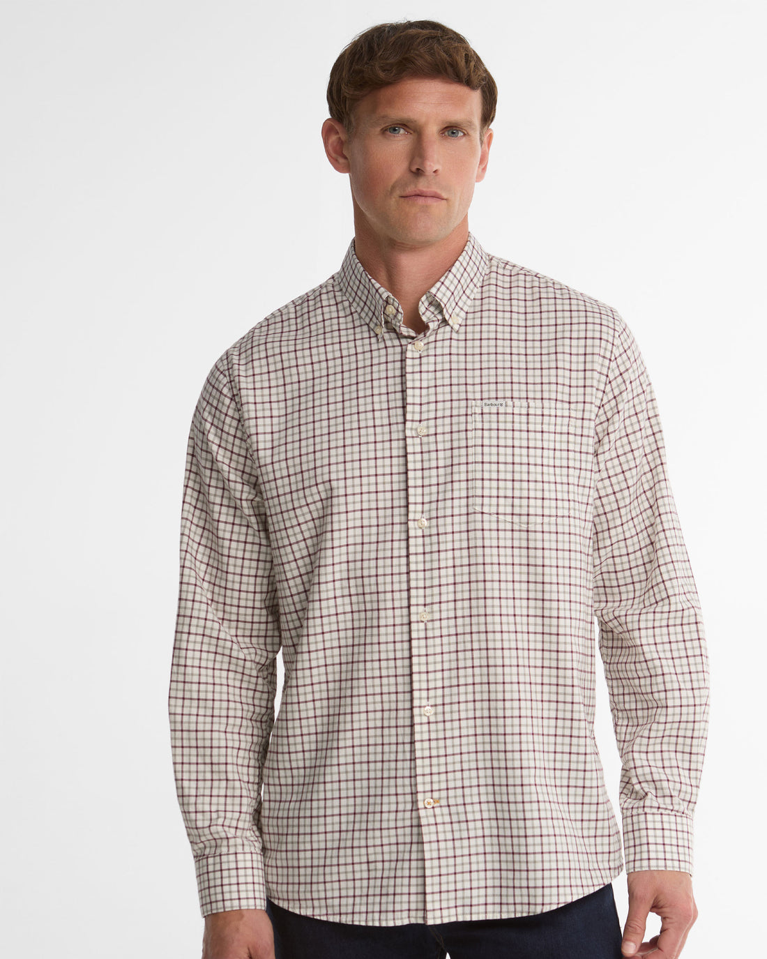 Preston Regular Tattersall Shirt - Dark Bordeaux