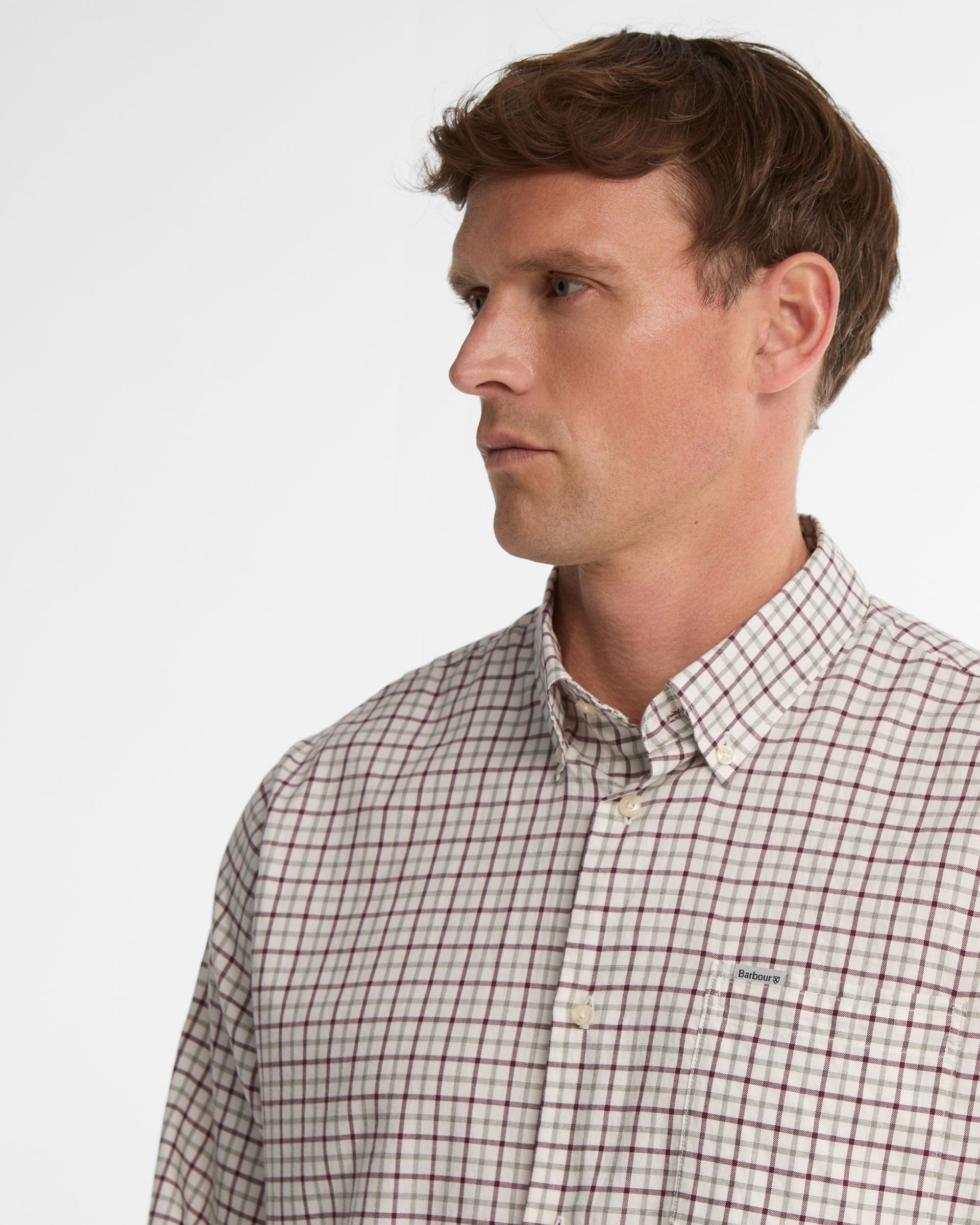 Preston Regular Tattersall Shirt - Dark Bordeaux