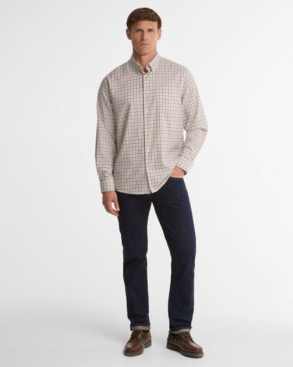 Preston Regular Tattersall Shirt - Dark Bordeaux