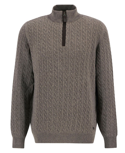 Ramsden Half Zip Knitted Jumper - Military Marl
