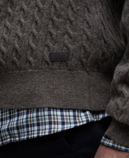 Ramsden Half Zip Knitted Jumper - Military Marl