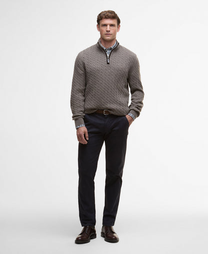 Ramsden Half Zip Knitted Jumper - Military Marl