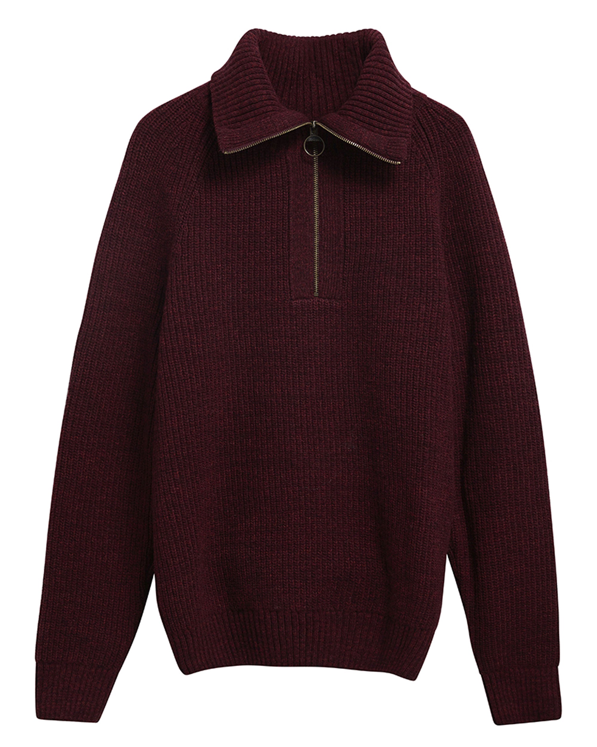 Riggbay Knitted Half Zip Jumper - Chestnut