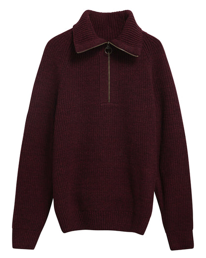 Riggbay Knitted Half Zip Jumper - Chestnut