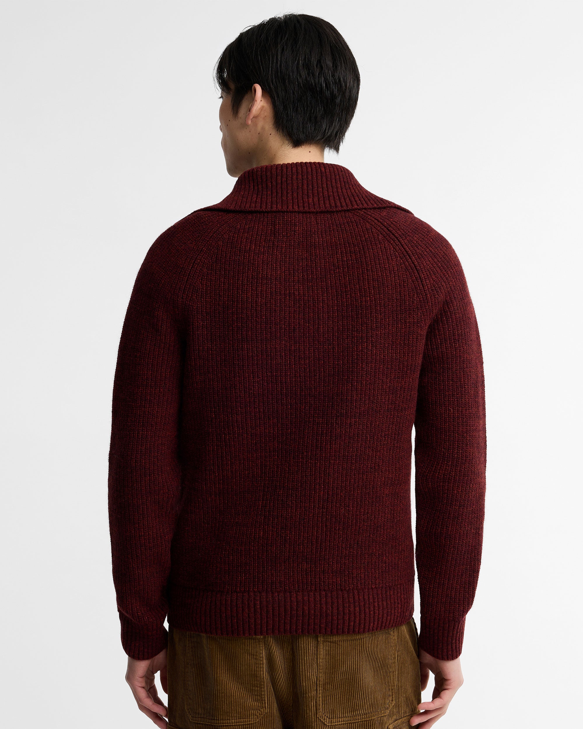 Riggbay Knitted Half Zip Jumper - Chestnut