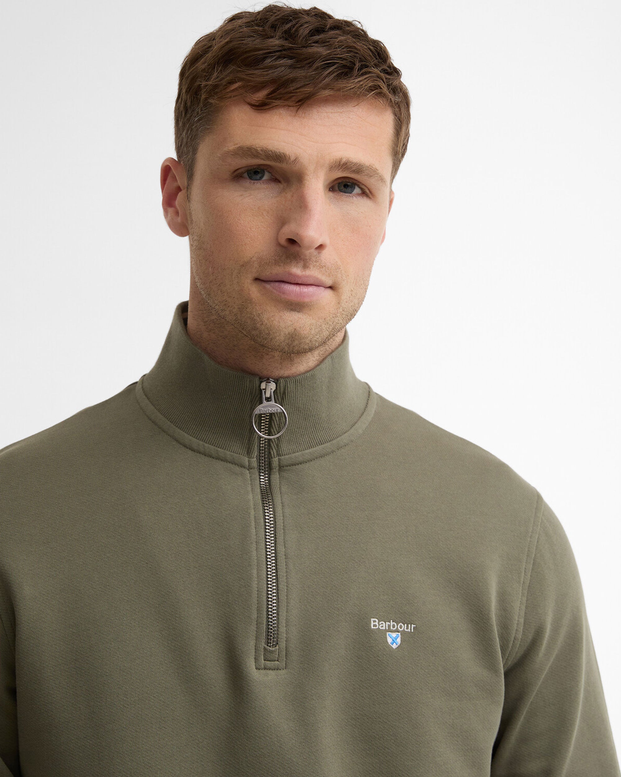 Rosford Half Zip Sweatshirt - Dusty Olive