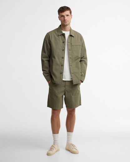 Sherburn Cotton Overshirt - Dusty Olive