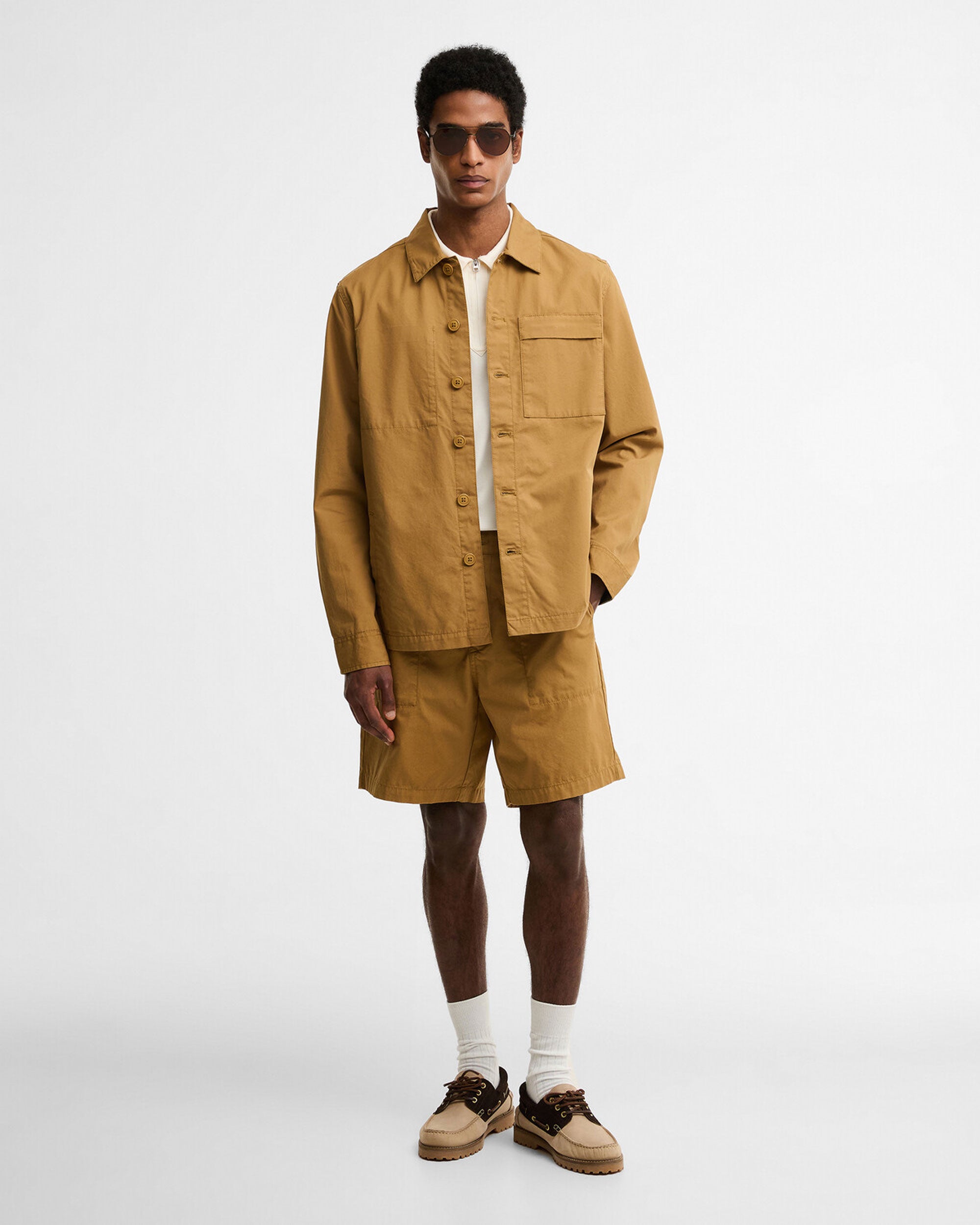 Sherburn Cotton Overshirt - Camel