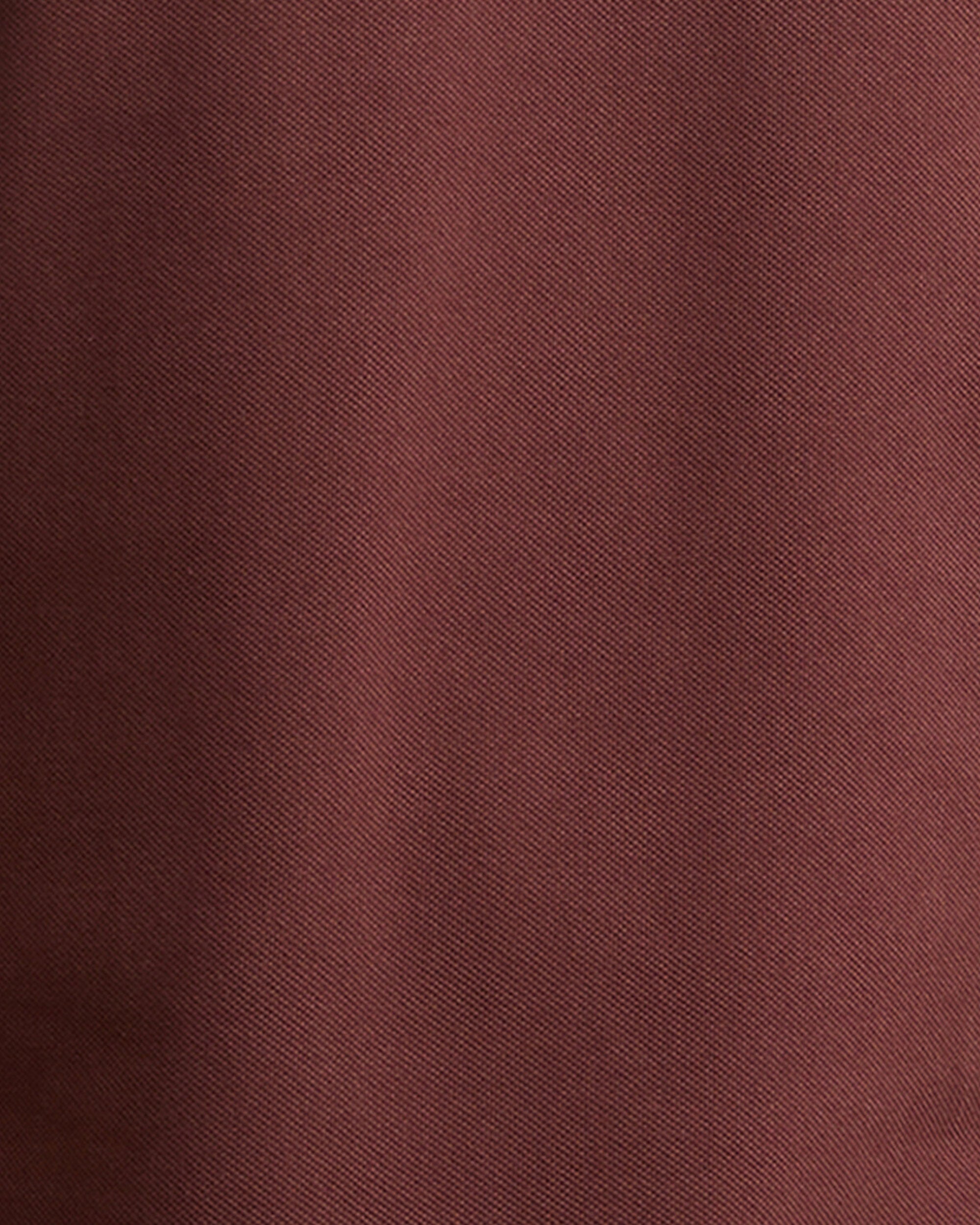 Tartan Pique Tailored Polo Shirt - Burnt Pepper