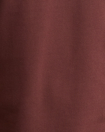 Tartan Pique Tailored Polo Shirt - Burnt Pepper