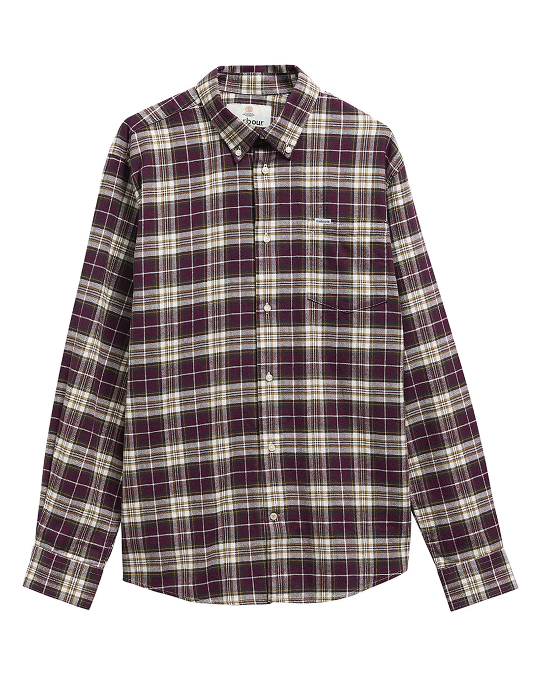 Telfield Regular Fit Checked Shirt - Dark Bordeaux